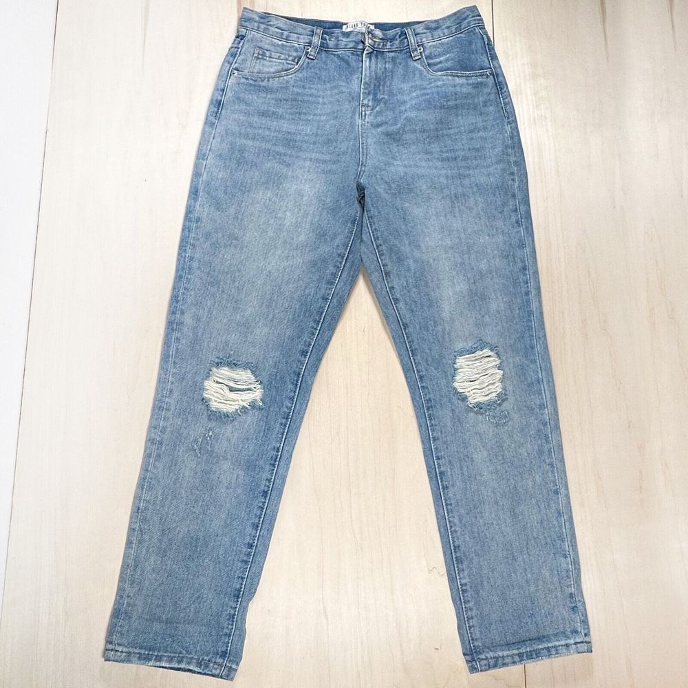 Blank Paige‎ High Rise Jeans Size L Blue Denim Collection  Distressed